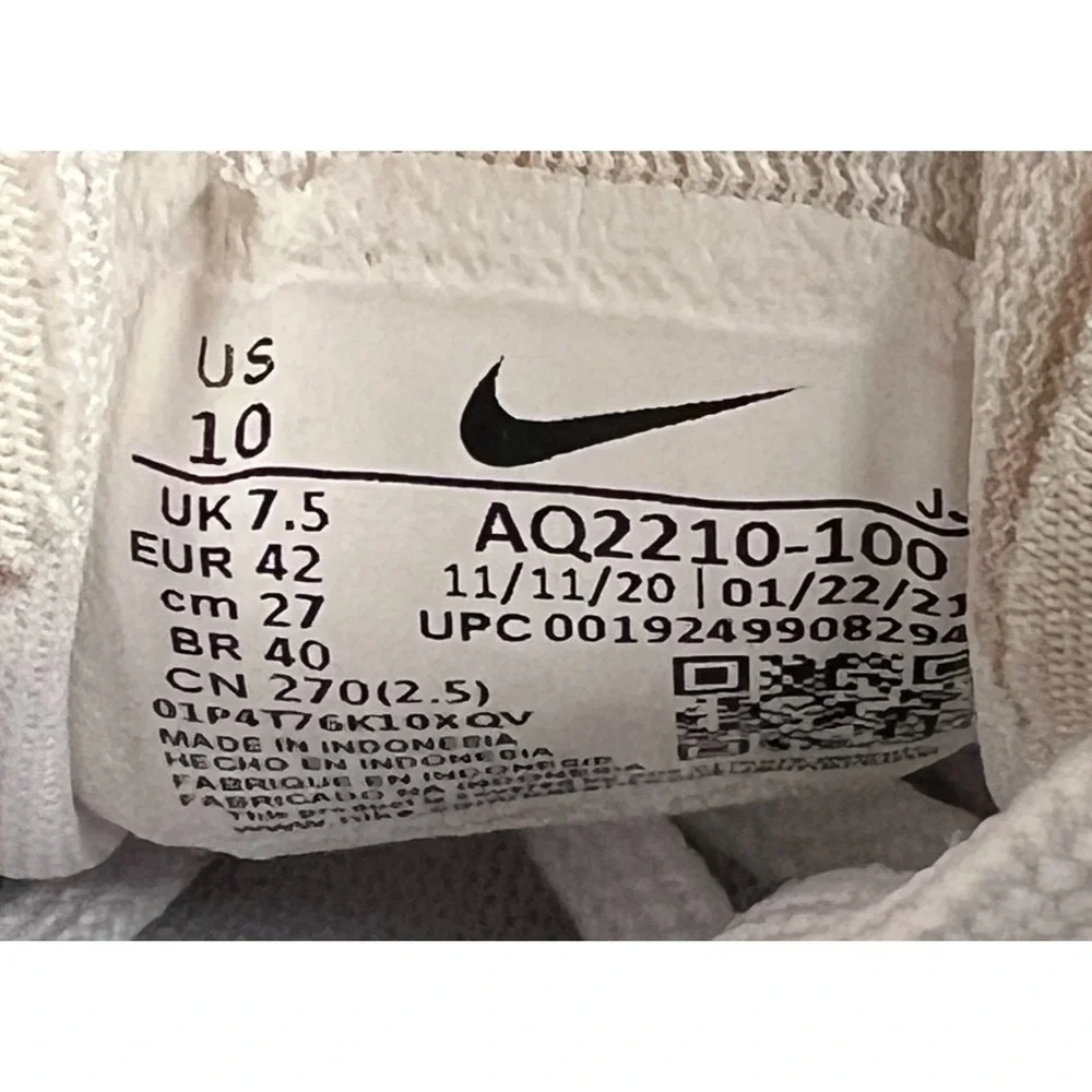 Nike Air‎ Zoom Pegasus 36 AQ2210-100 Womens 10 Shoes White Half Blue Sneakers